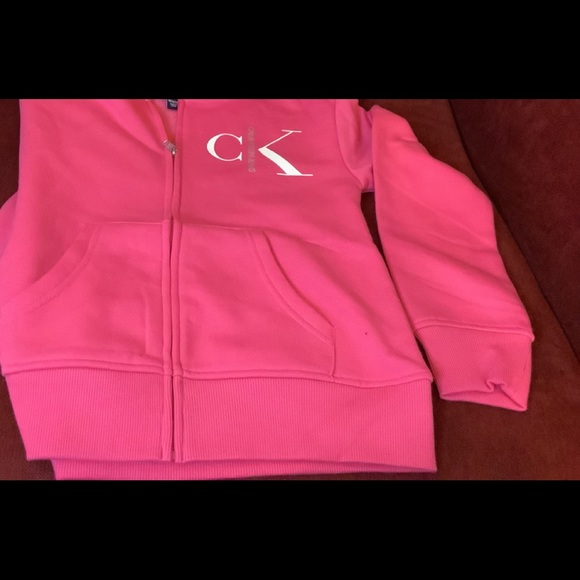 ‼️Price Drop‼️Calvin Klein Kids Hooded Sweatshirt Medium10/12, Large14/16 Pink - Picture 4 of 4